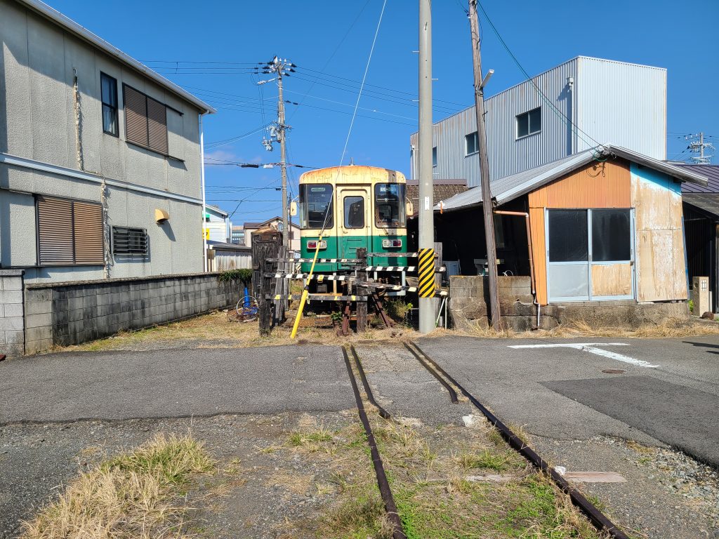 西御坊駅終点の様子（車止め）