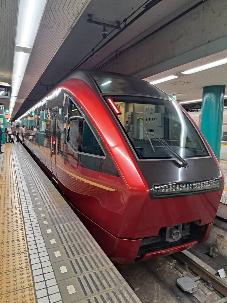 近鉄奈良駅に入線したひのとり大阪難波ゆき