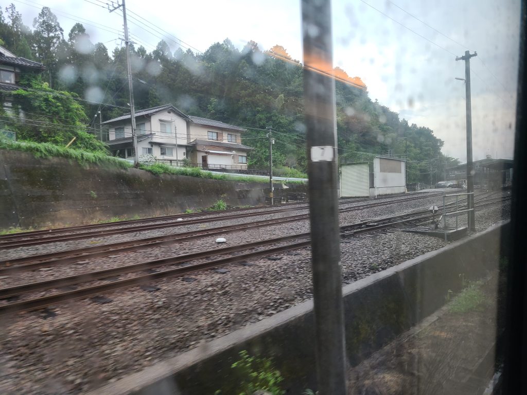  北近畿タンゴ鉄道　荒河かしの木台駅の車両基地
