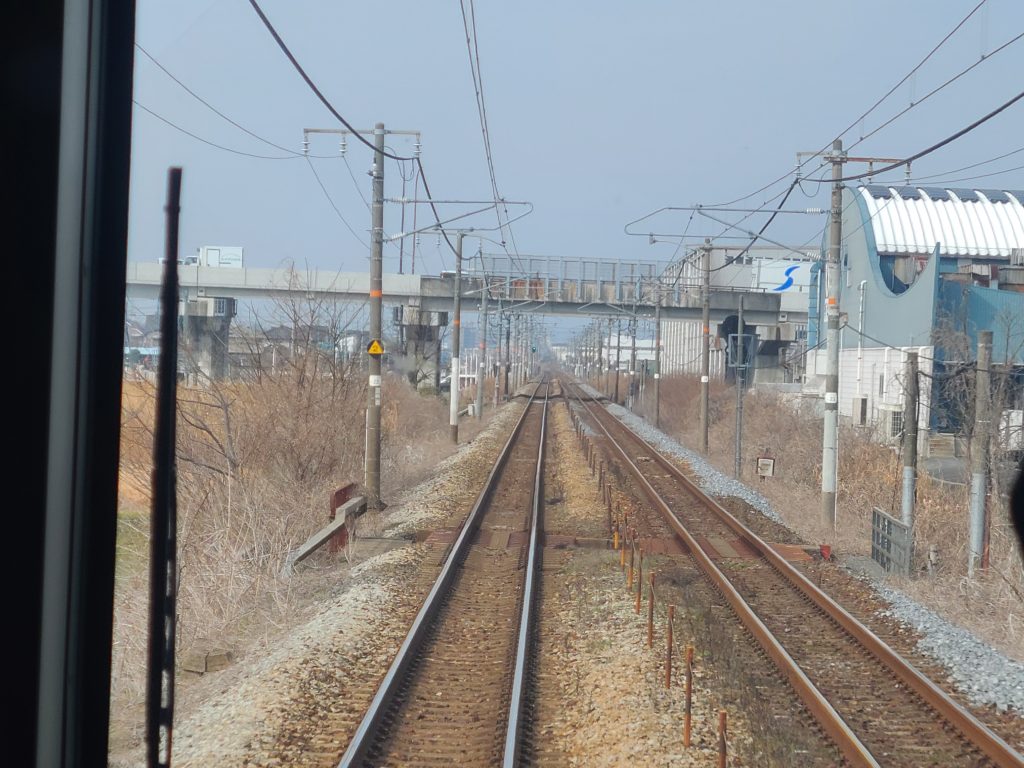ＪＲ山陽本線　庭瀬ー中庄間前面車窓
