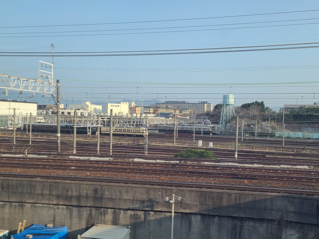 東海道新幹線　京都駅付近　鉄道博物館