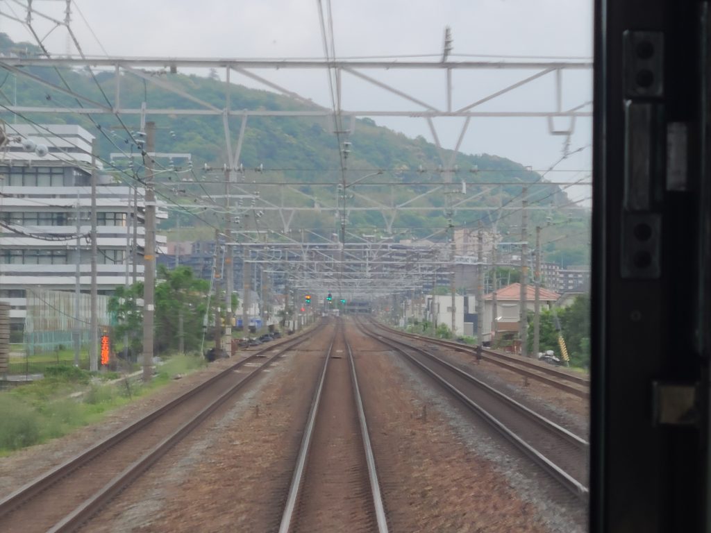 ＪＲ東海道本線（京都線）島本ー山崎間の車窓（天王山）