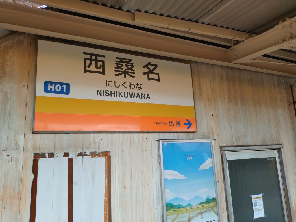 三岐鉄道北勢線西桑名駅駅目標