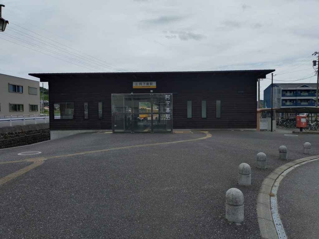 三岐鉄道北勢線阿下喜駅の駅舎