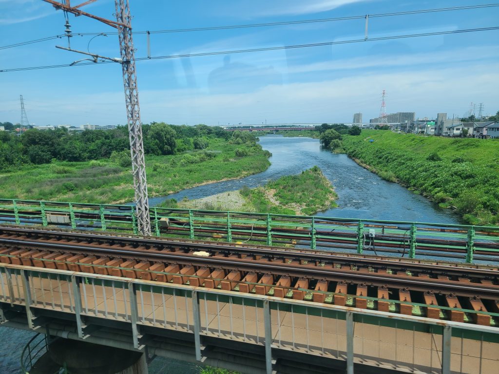 中央線日野ー立川間多摩川橋梁