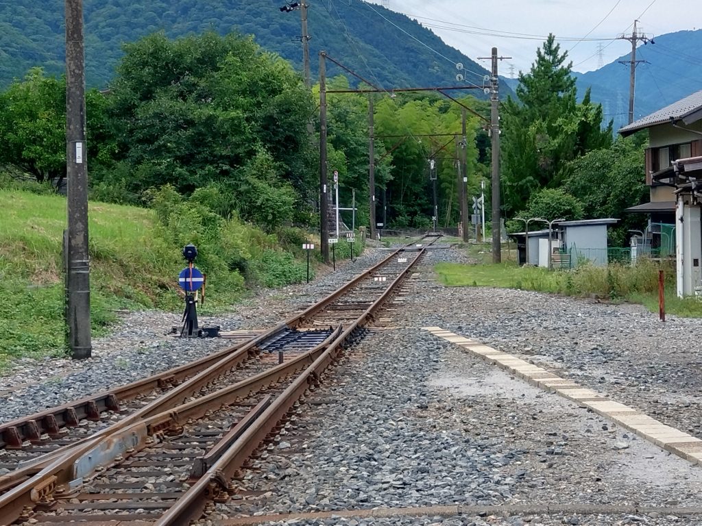 三岐鉄道三岐線西藤原駅車止め