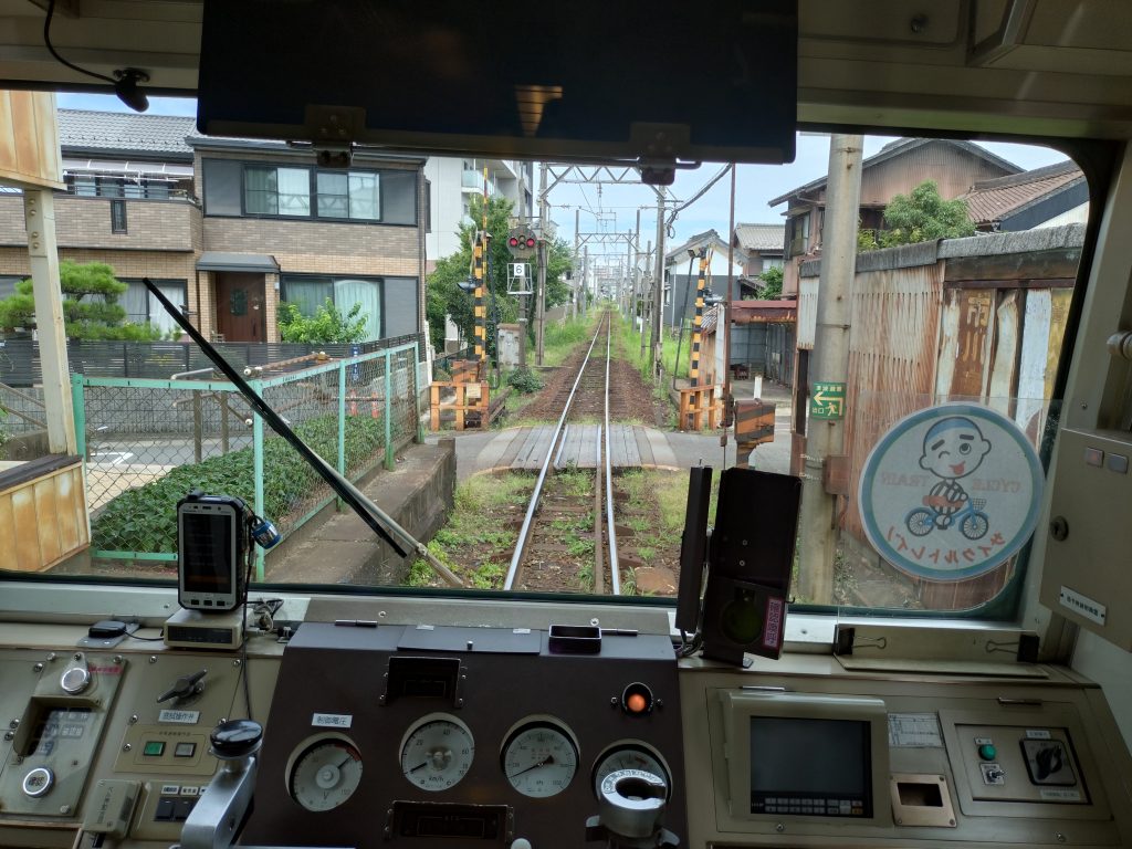 あすなろう鉄道日永駅直前車窓