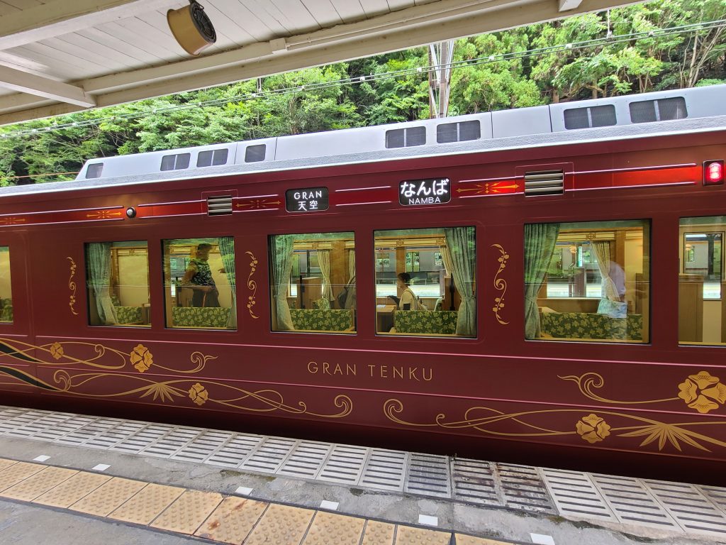 極楽橋駅に停車するグラン天空なんばゆき２号車側面①
