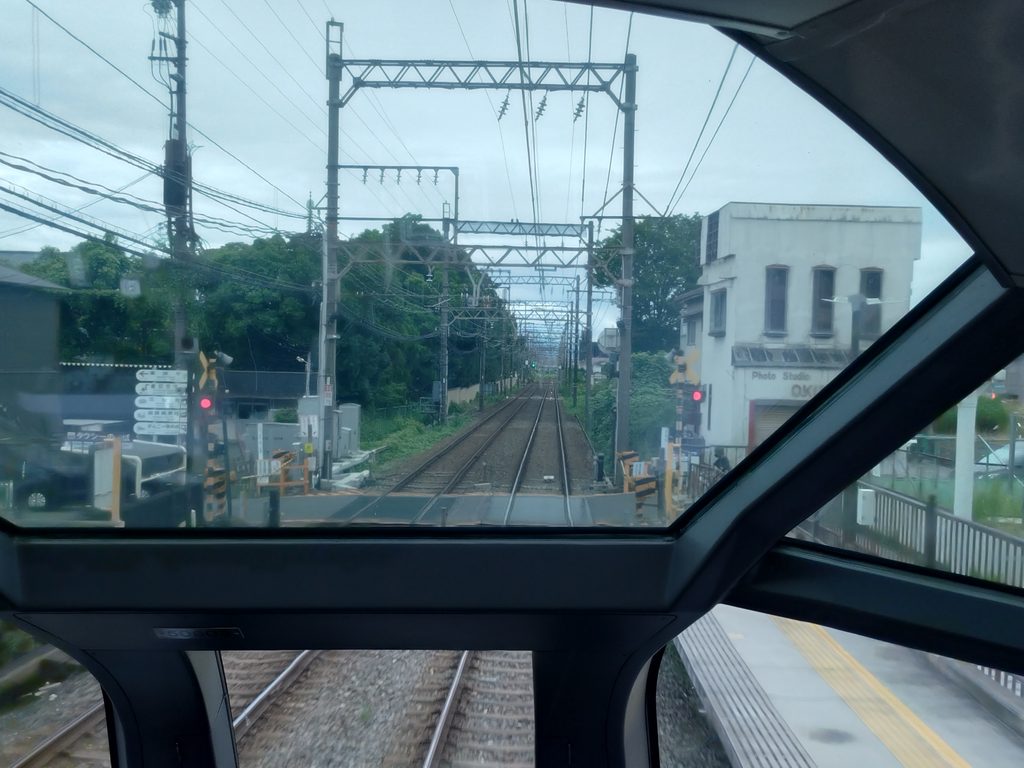 「しまかぜ」後方からの車窓(西ノ京駅付近)