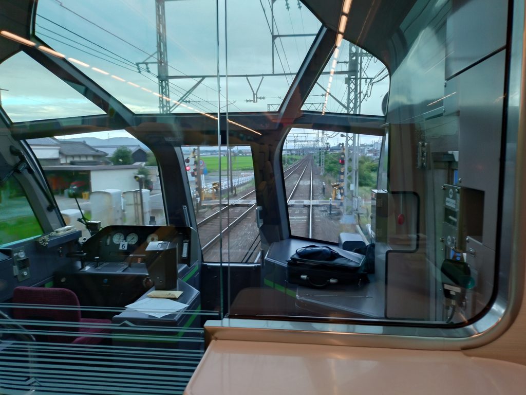 「しまかぜ」後方からの車窓(高の原ー丹波橋間車窓)