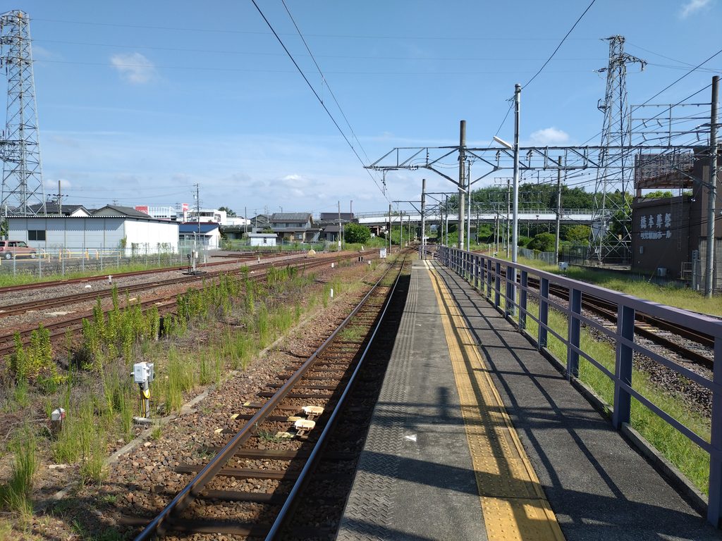 名鉄広見線新可児駅構内